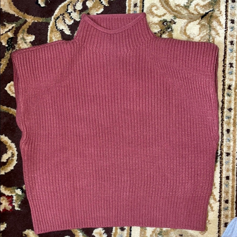 Zara sweater with shoulder pads in Magenta